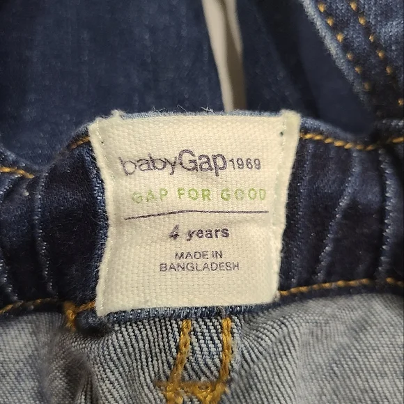 GAP Toddler Denim Overalls with Fleece Penguin Patch & Adjustable Straps 4yr - Picture 10 of 16